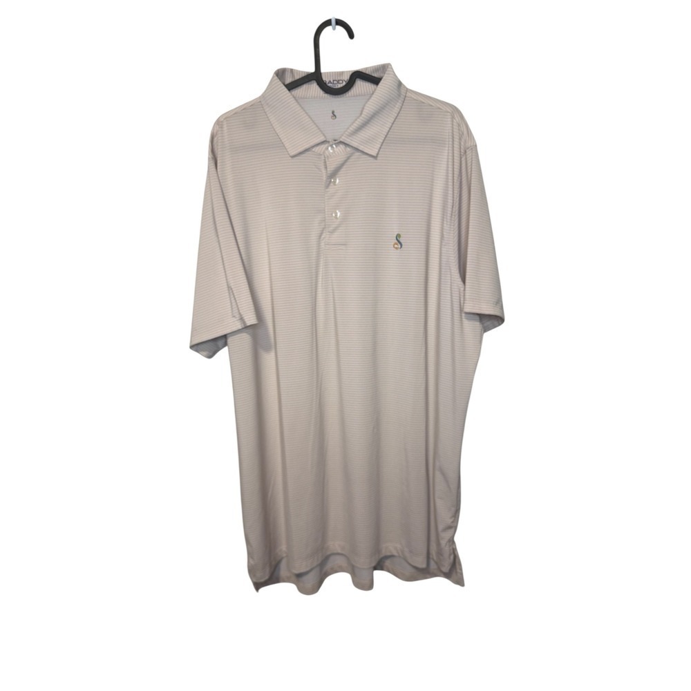 Draddy Sport Golf Polo Shirt Striped Mens  Large